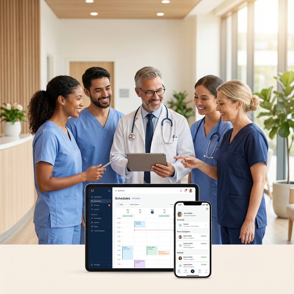 Caregivers using Lichtencare software